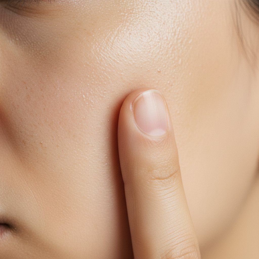 Exfoliación química macro piel latina Fitzpatrick III dedo aplicación