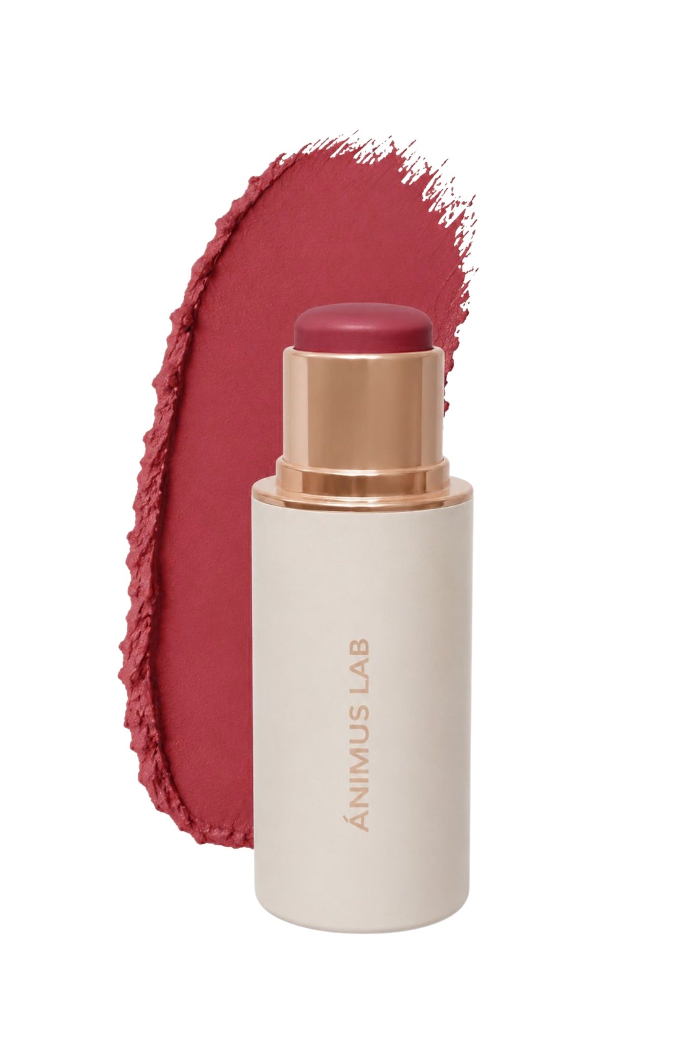 Blush Balm tono Carolina — stick y swatch frambuesa terracota