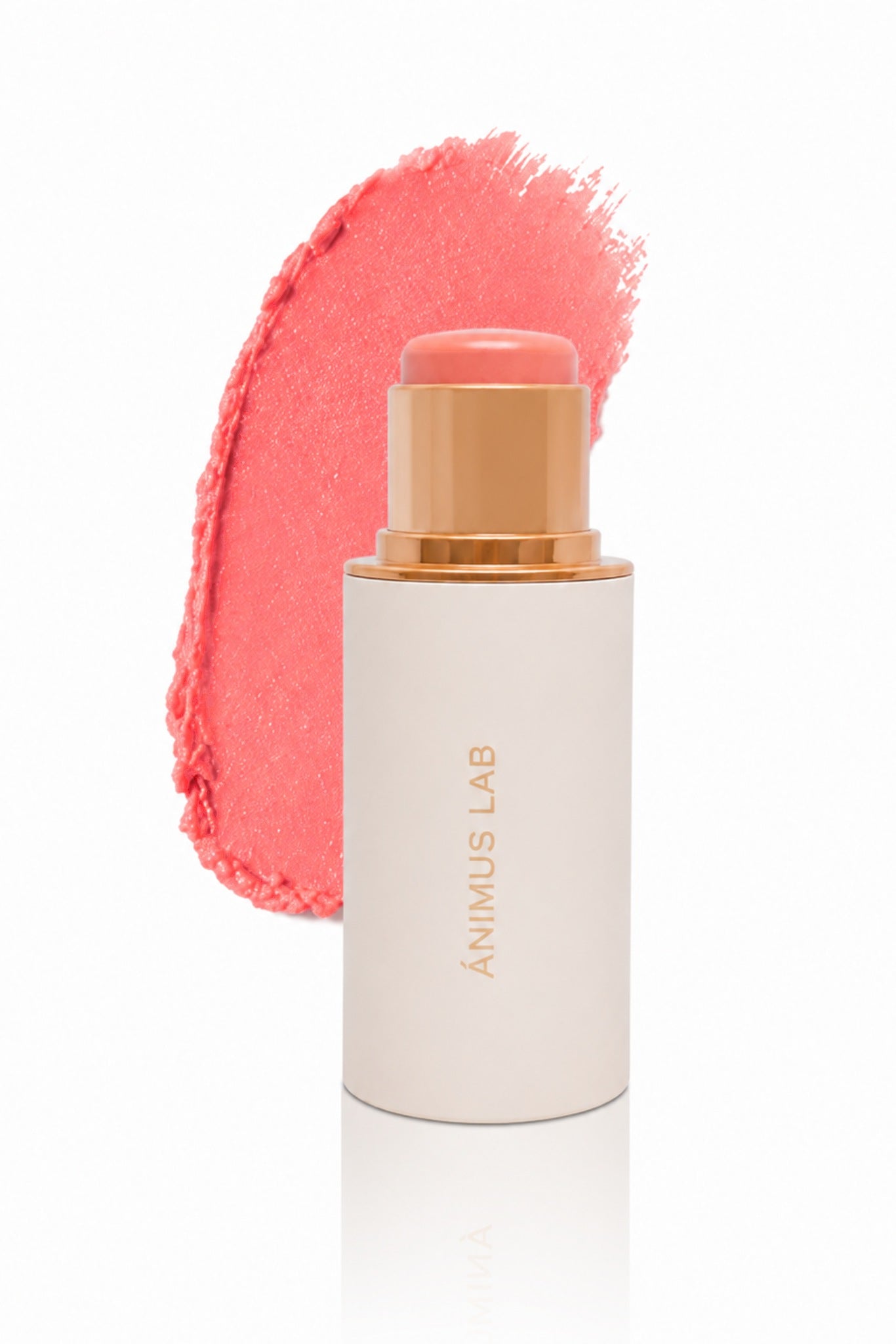 Blush Balm tono Peach — stick y swatch durazno suave
