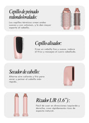 Multi Styler 6 En 1 Secador Y Estilizador De Cabello Rosa Claro
